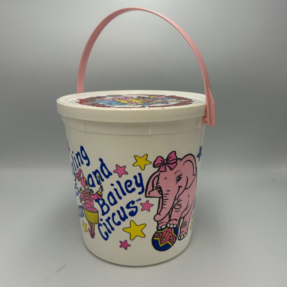1994 Ringling Bros Barnum Bailey Circus Popcorn Bucket Baby Elephant Juliette